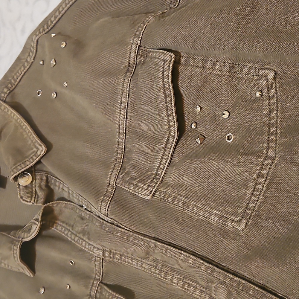 Studded Tan Jacket - Picture 2 of 8